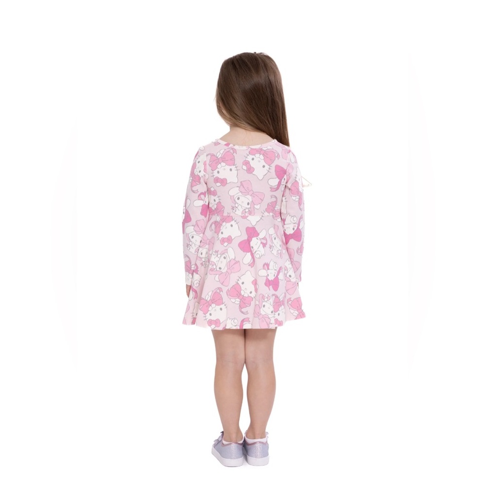 Hello Kitty & Cinnamoroll Sanrio Toddler Long Sleeve Dress NWT 12M–5T - Picture 3 of 4